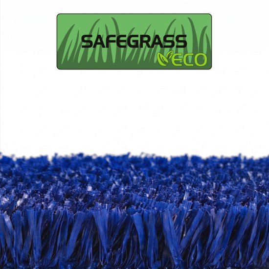 PLAYGRASS ECO Safegrass BLUE, artificial grass, 60 m2 roll, width 2 m.